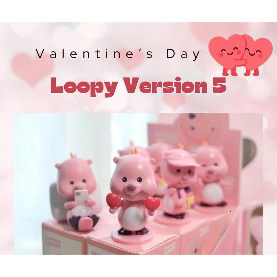 (ĐH) (Version 5 Loopy) Blindbox hộp mù mô hình nhân vật Loopy chú Hải Ly dễ thương decor trang trí b