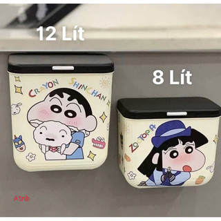 Thùng Đựng Rác Treo Tủ - Dán Tường Hình Shin Chan miễn phí vận chuyển