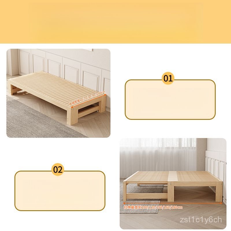 Giường sofa gấp đôi, giường gỗ chắc chắn, giường gấp nhỏ cho căn hộ, giường kéo ra tùy chỉnh, giường