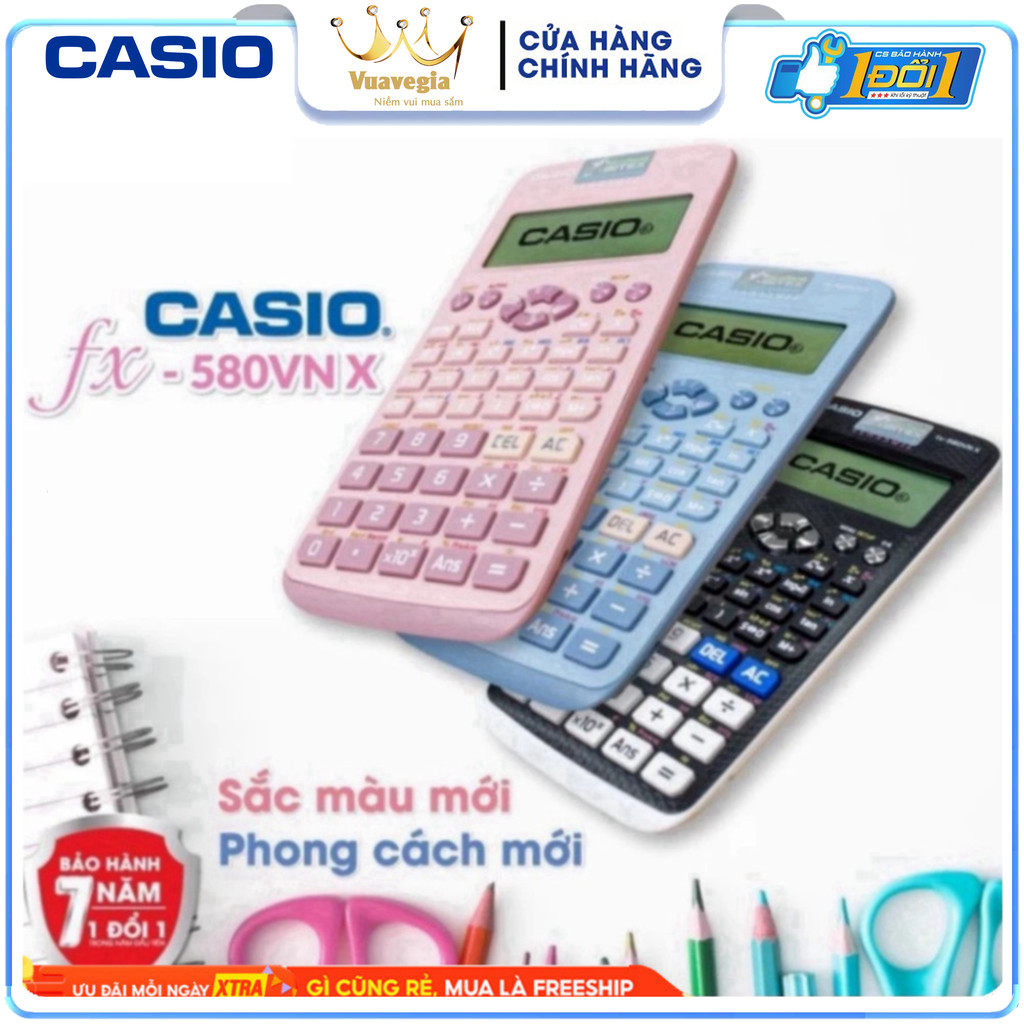 Máy Tính CASIO FX-580VN ( Đủ Màu ) - Hàng Mới Độ Chính Xác Cao - Máy Tính Giá Rẻ - Hàng Thái [ BH 24