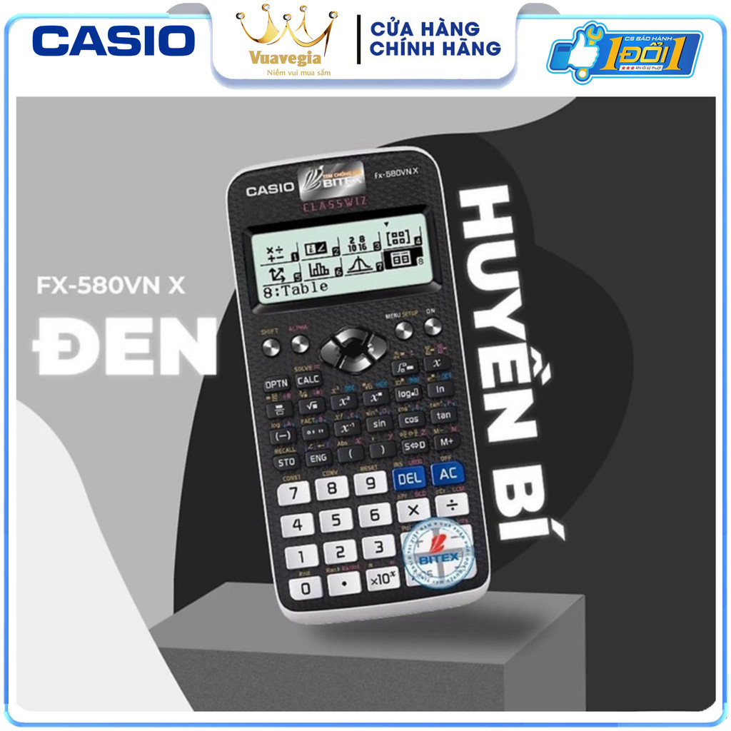 Máy tính CASIO Fx 580VN X - Chính Xác Cao - Hàng Thái Bảo Hành 24Th 

hoặc 

CASIO Fx 580VN X - Chín