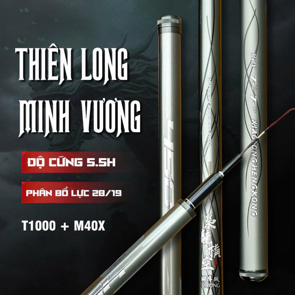 CẦN CÂU TAY OSNY THIÊN LONG MINH VƯƠNG (BẢO HÀNH CẢ GỐC) -T1000+M40X kahxfaa gyaff kiddzz khyggzz