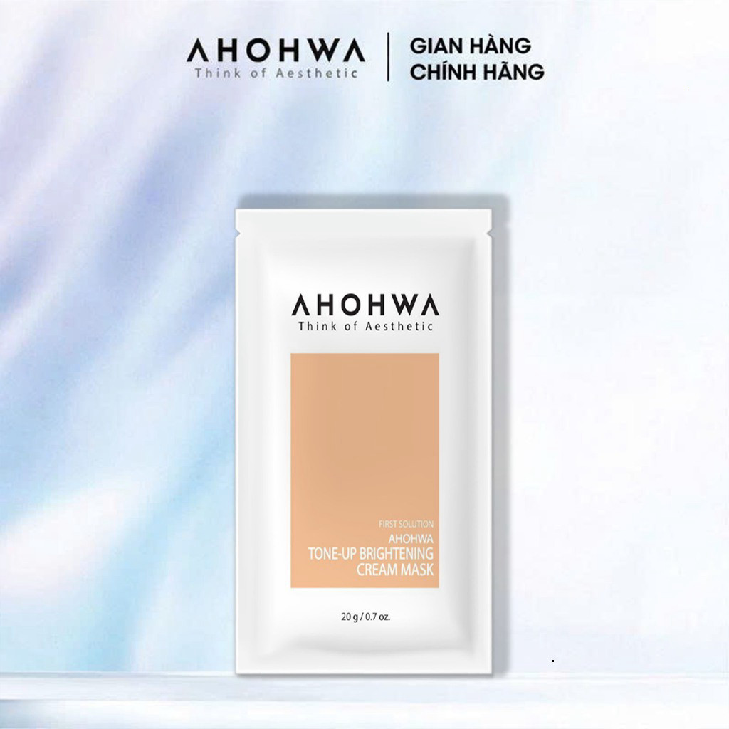 Gói mặt Nạ Ủ Trắng Dạng Kem AHOHWA Tone-Up Brightening Cream Mask Chính Hãng