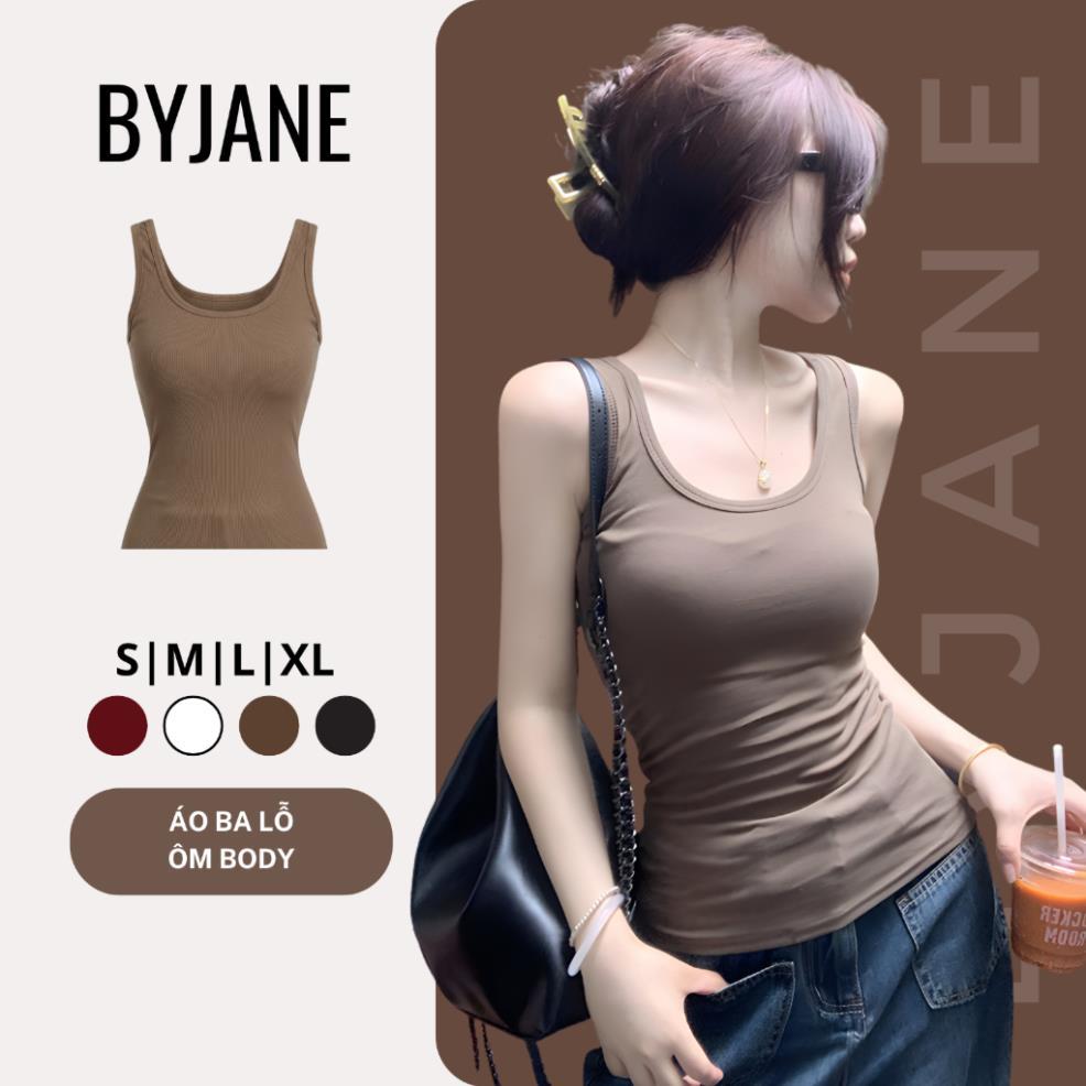 Áo ba lỗ nữ cotton mát BYJANE ( Từ 39kg-62Kg) áo 2 dây bản to, áo tanktop phù hợp đi tập-012 BYJANE