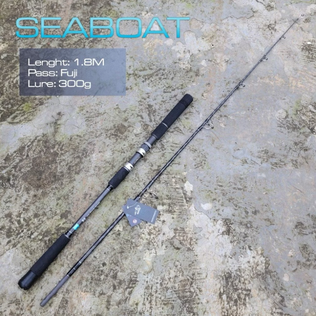 Cần câu cắm gốc Sea Boat siêu bạo lực cần dài 1m8 - hàng loại 1 Phôi cacbon xoắn X .Pát máy fuji gvv