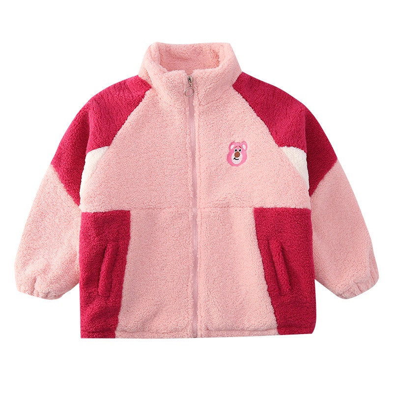 HOBIBEAR// Áo Khoác Lông Cừu Dày Dặn Thời Trang Mùa Đông Cho Bé Gái