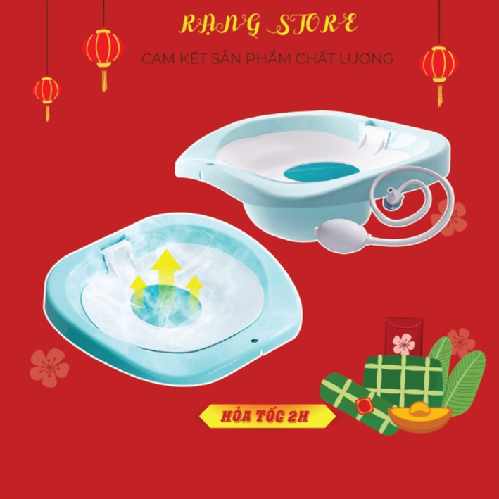 Chậu xông vùng kín phụ nữ xông và rửa vùng kín Nemby 3 chế độ giảm bệnh phụ khoa, đau trĩ sau sinh kèm vòi xịt