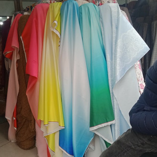Giá Sỉ Vải Voan ombre chuyển màu - màu xanh biển