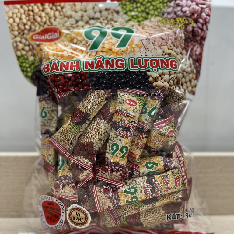 Bánh năng lượng ngũ cốc vị lạc thơm ngon Giai Giai gói 300gr