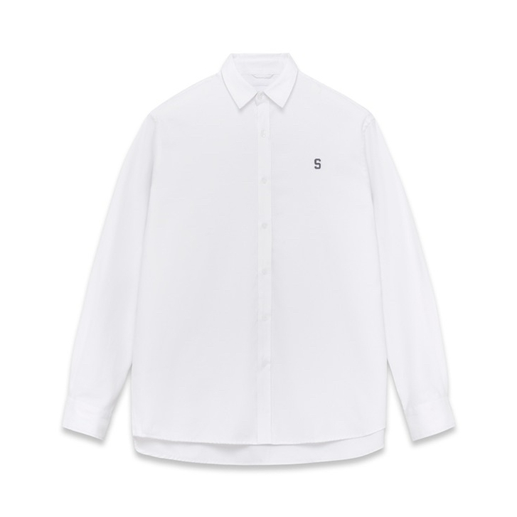 Áo sơ mi Silencestandard Premium Oxford Shirt Logo S thêu/ Trơn Trắng
