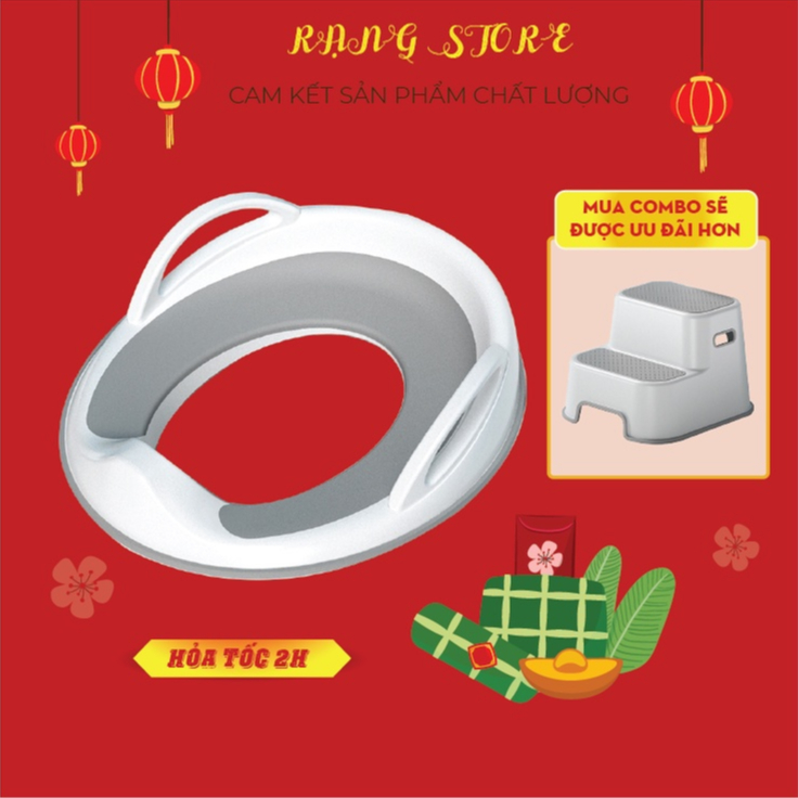 Bệ ngồi bồn cầu cho bé NUMbaby bệ thu nhỏ bồn cầu cho bé, nắp bồn cầu cho bé tập ngồi vệ sinh trên toilet từ 6 tháng