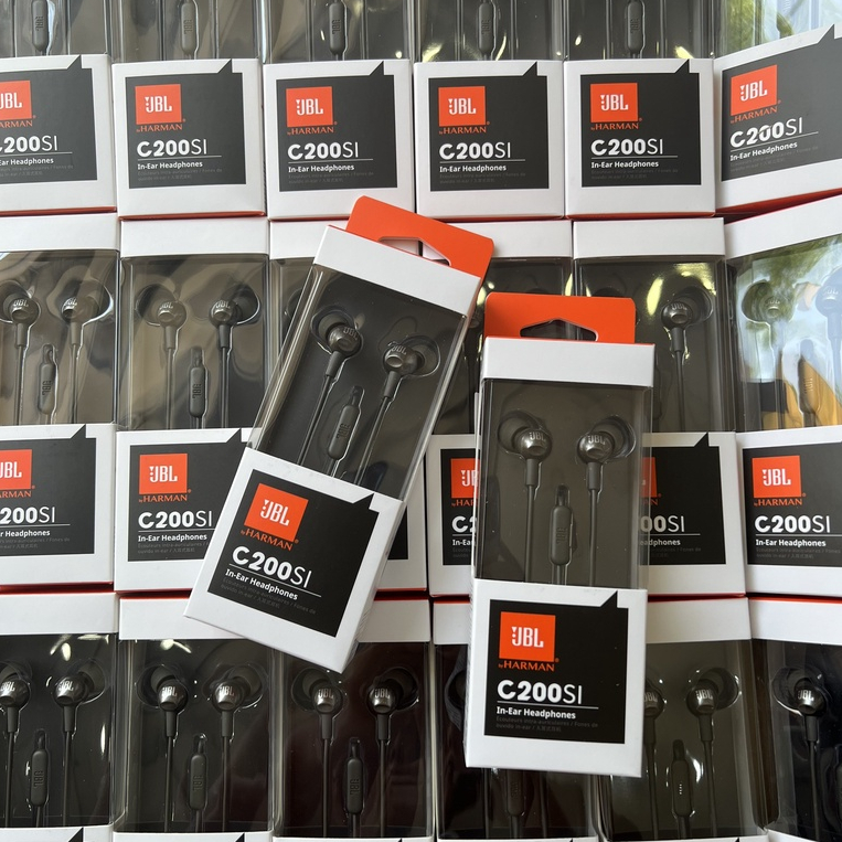 Tai Nghe Nhét Tai Có Mic JBL C200SI - Nghe Nhạc Hay, Đàm Thoại Rõ Nét - Hàng chính hãng PGI - Bảo Hành 12 Tháng