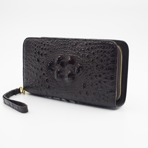 Clutch Cá Sấu  Vincento AMAZON FIVE Làm Từ 100% Da Cá Sấu Nguyên Tấm Tặng Thêm Ví 1598k