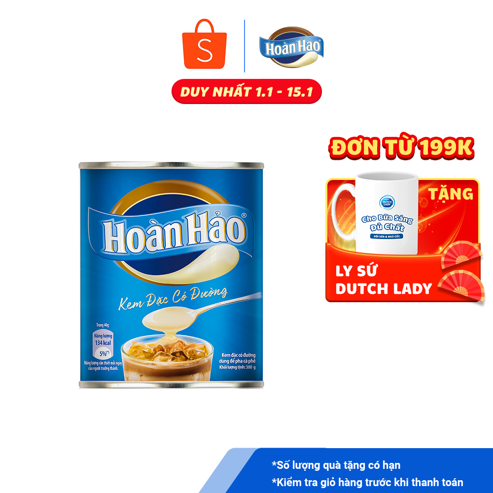 Kem đặc có đường Hoàn Hảo lon 380gr