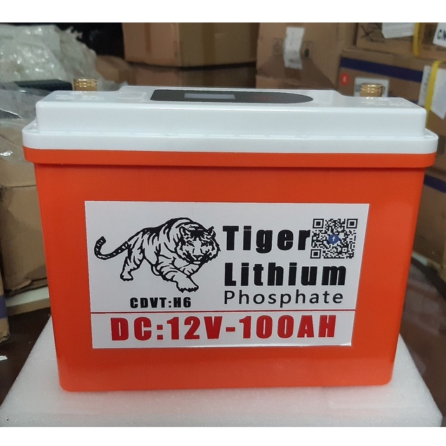 Bình Pin lithium 12V - 100Ah chống nước TIGER 2023.
