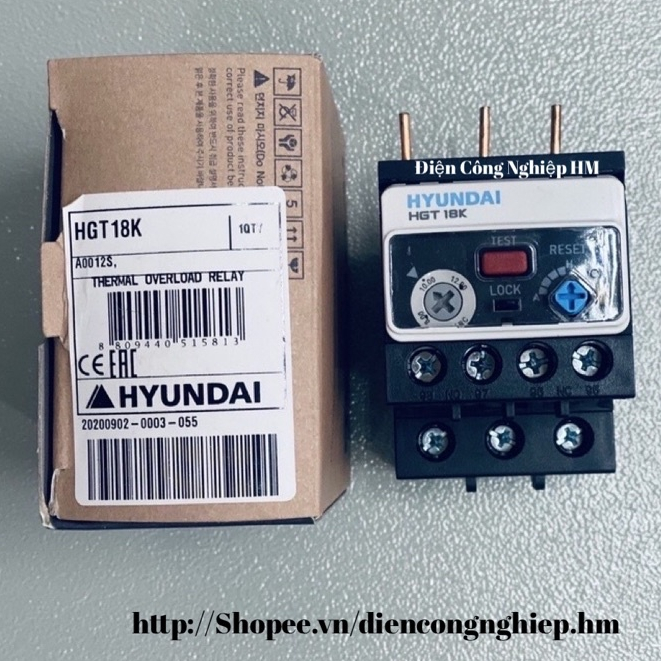 Relay Rơ Le Nhiệt Hyundai HGT18k Chính Hãng dùng cho khởi động từ dòng 9A-18A