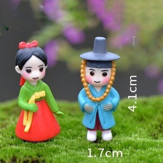 Tiểu cảnh Cặp đôi hàn quốc trang trí sen đá, xương rồng, terrarium, charm slime, cây cảnh mini, cây để bàn, đồ trang trí