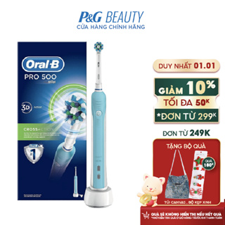 Bàn chải điện Oral-B Pro 500 Cross Action loại bỏ thêm đến 100% mảng bám