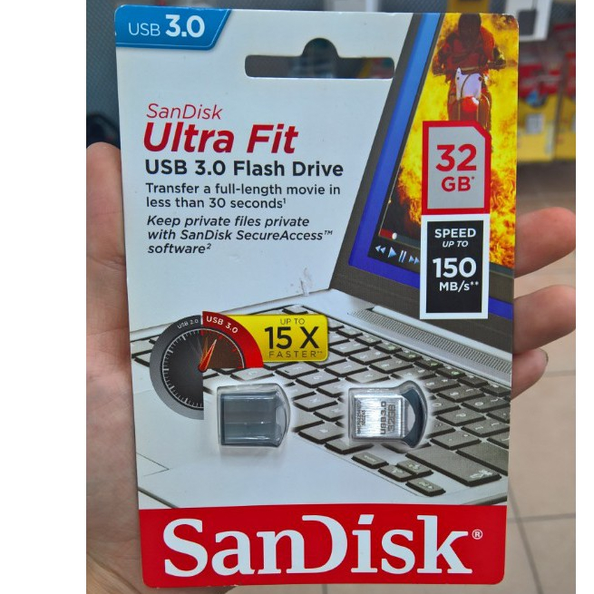USB 32GB 3.0 CZ43 Sandick Cruzer Ultra Fit™