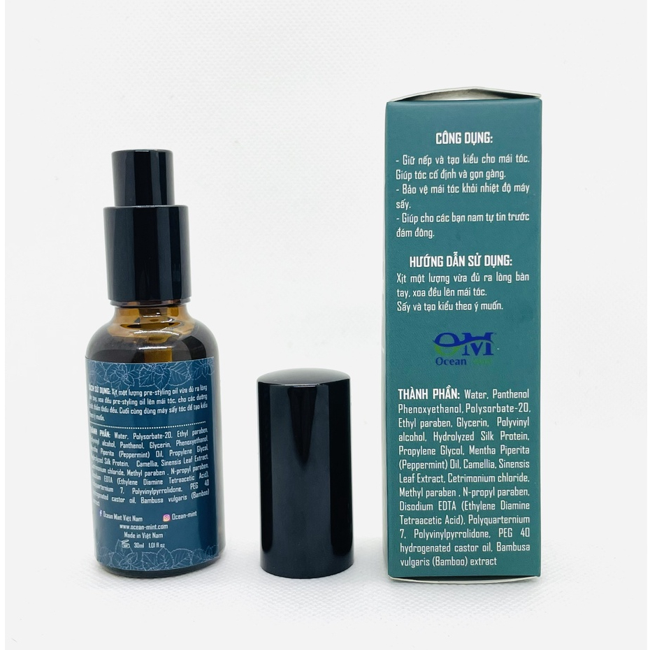 Xịt tạo phồng Ocean Mint Pre Styling Oil 30ml/100ml - Xịt tạo phồng dưỡng tóc Ocean Mint