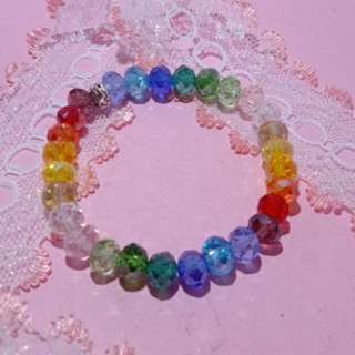 Vòng tay pha lê nhiều màu sắc dễ thương siêu đẹp phụ kiện trang sức thời trang hàn quốc
