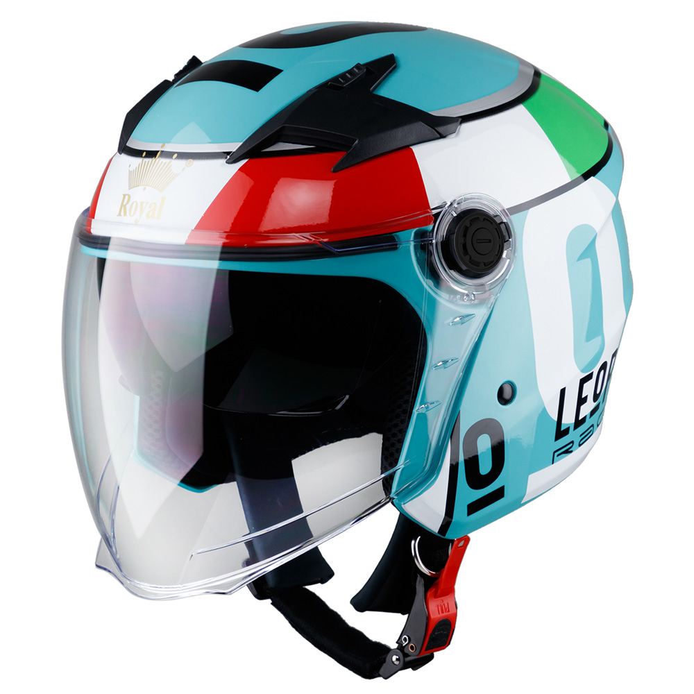 Mũ bảo hiểm 3/4 Royal M268 Leopard  có 2 kính chính hãng size L và XL cho nam và nữ - bảo hành 12 tháng