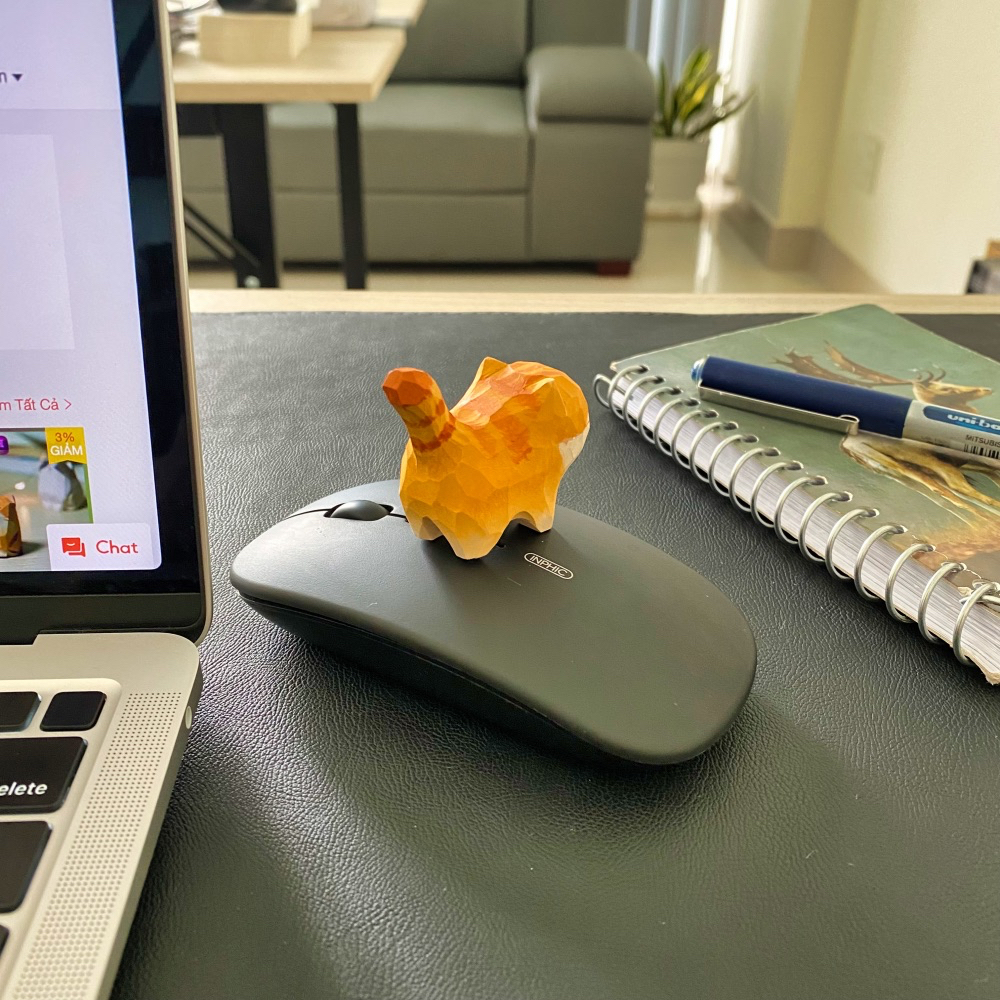 Mèo cam mặt nọng, văn phòng dễ thương, trang trí bàn làm việc, quà tặng.