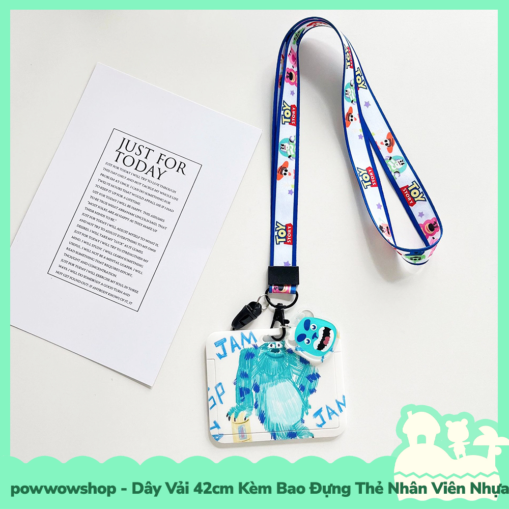 [Sẵn VN - Hỏa Tốc] NGANG Dây Đeo Thẻ 42cm Kèm Bao Đựng Thẻ Nhân Viên Nhựa PC Phong Cách Nhân Vật Hoạt Hình Monsters, Inc