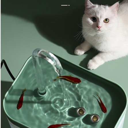 Máy lọc nước cho mèo Đài phun nước 1.5L dành cho mèo Dòng chảy tự động yên tĩnh không thấm thú cưng Uống với vòi khuỷu