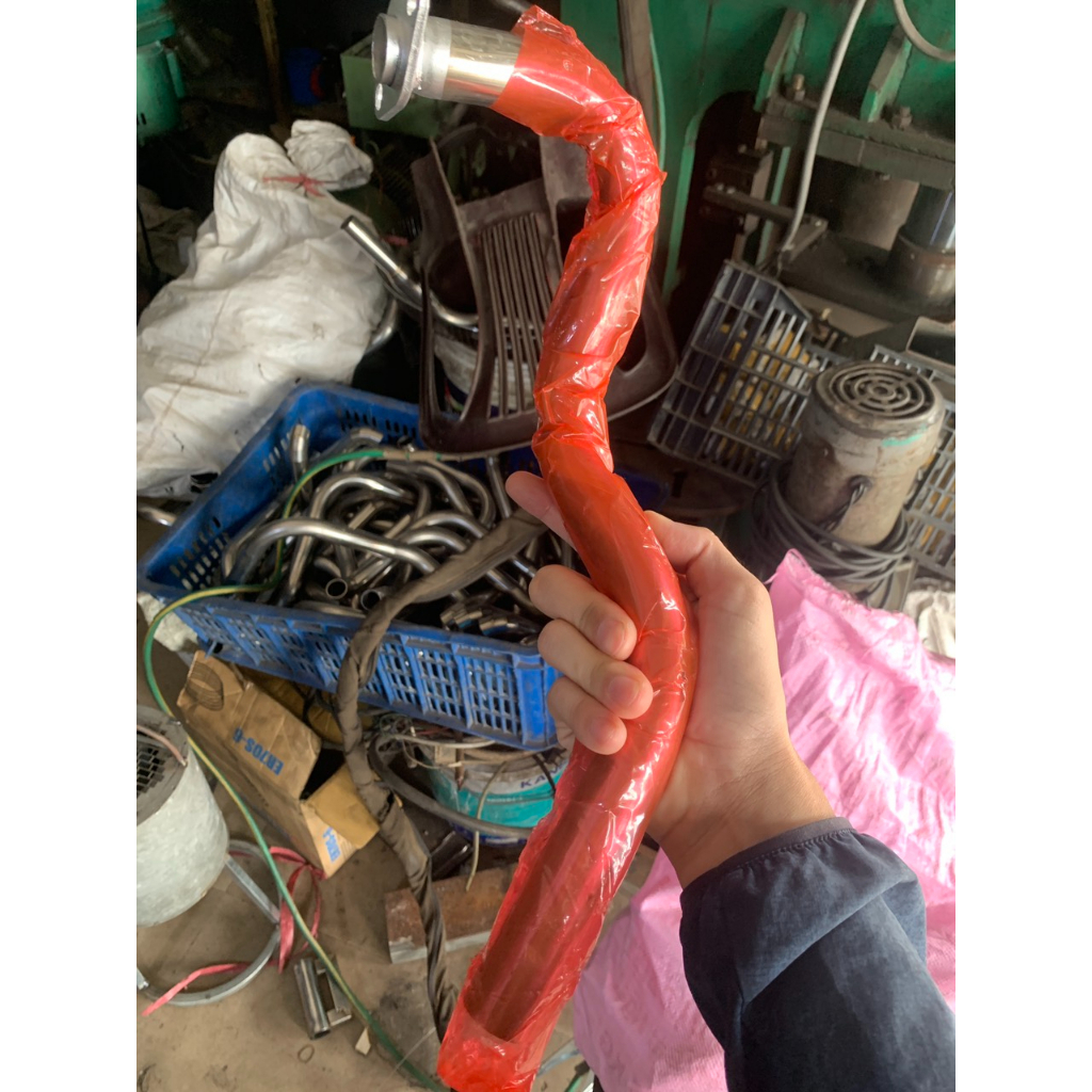 Cổ inox hàn gắn pô zin- pô độ các loại xe EX135-150-155-WINNER-SONIC-SATRIA-RAIDER-SIRIUS-vario-airblade