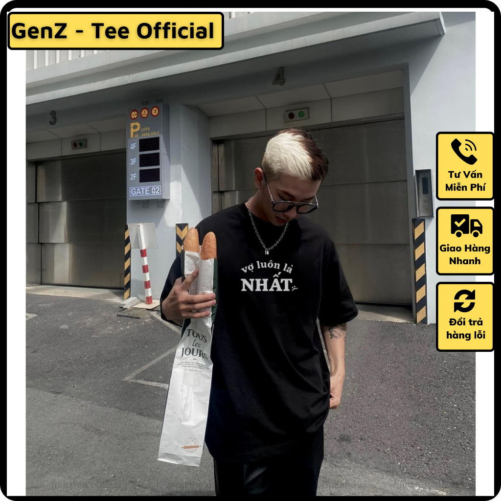 Áo thun Vợ Luôn Là Nhất, phong cách trẻ trung năng động form rộng nam nữ đủ size