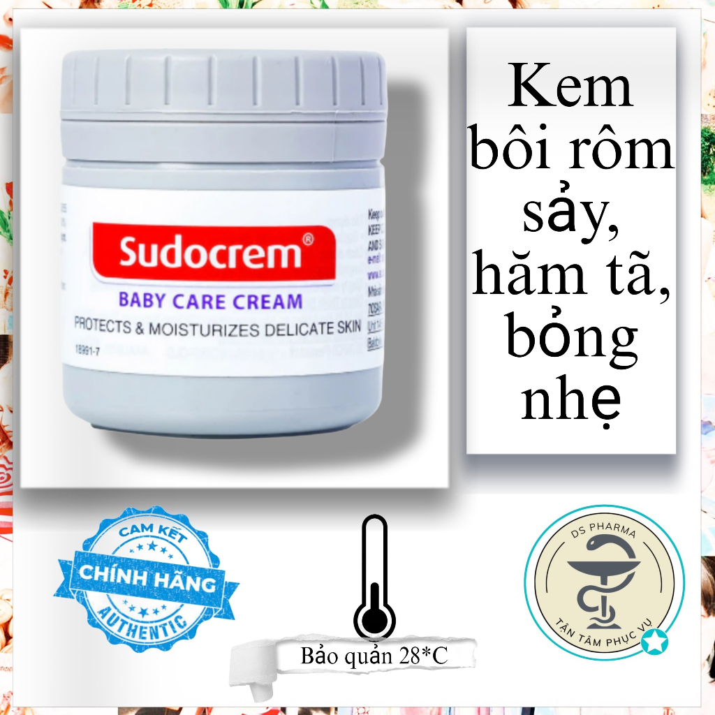 Kem hăm Sudocrem, kem chống hăm cho bé (Hộp 60g)