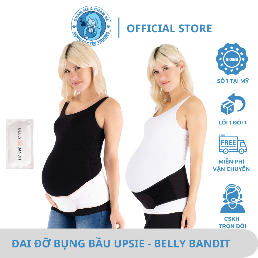 Đai Đỡ Bụng Bầu Upsie Belly - Belly Bandit, Mỹ. Giảm đau và giảm áp lực lên bụng, lưng