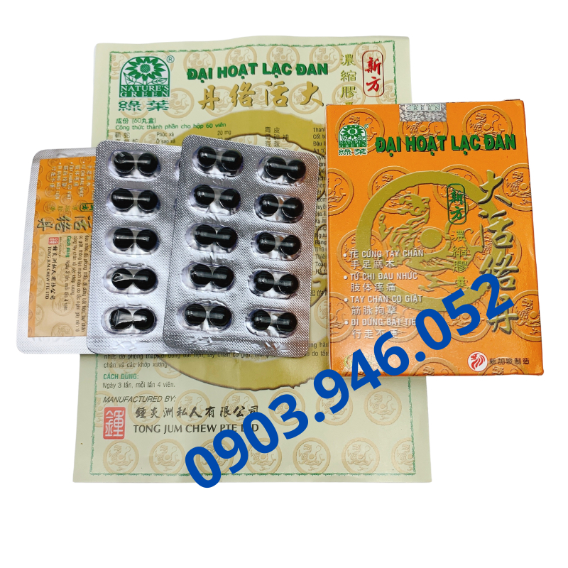Đại Hoạt Lạc Đan date mới 60 viên
