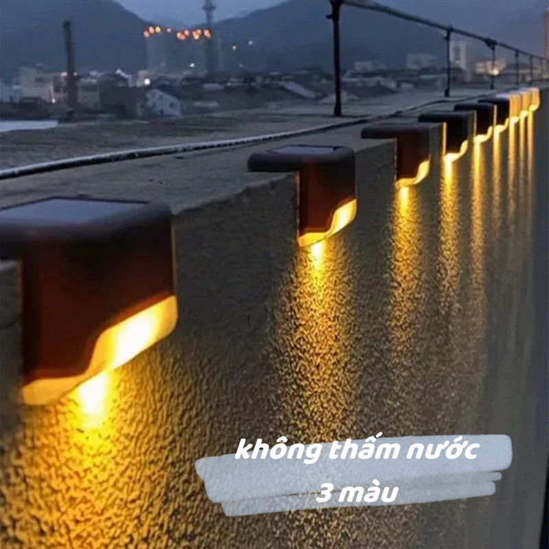 Đèn LED Pha Lê Gắn Tường Năng Lượng Mặt Trời Chiếu Sáng Lối Đi - Chân Cầu Thang - Hàng Rào - Hành Lang
