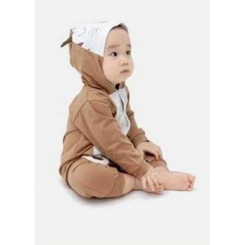 Body thú- body mèo nâu dài tay