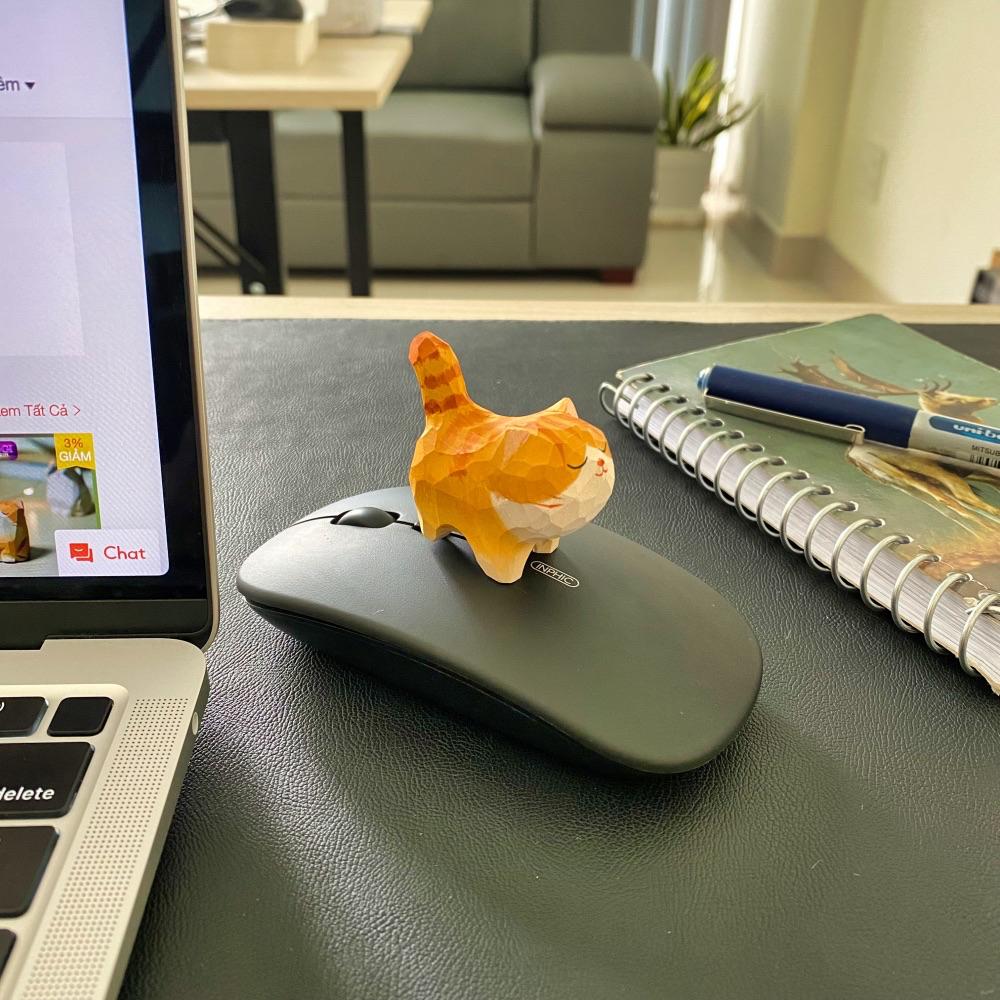 Mèo cam mặt nọng, văn phòng dễ thương, trang trí bàn làm việc, quà tặng.