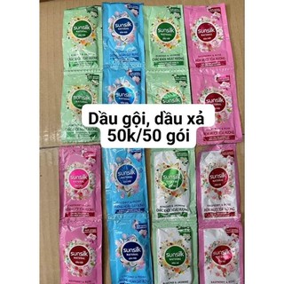Combo 50 gói dầu gội và dầu xả Sunsilk mềm mượt