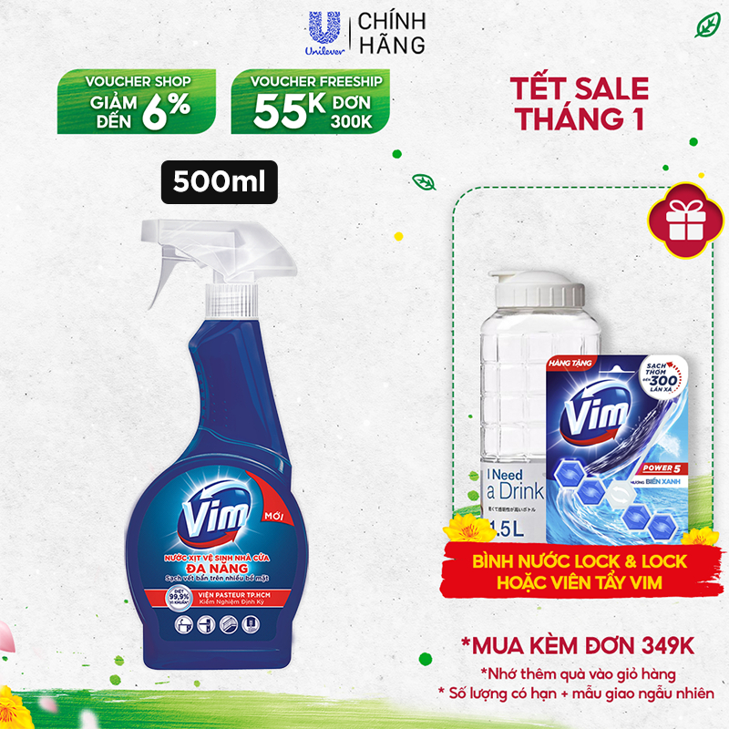Nước Xịt Vệ Sinh Nhà Cửa Đa Năng Vim 500ml
