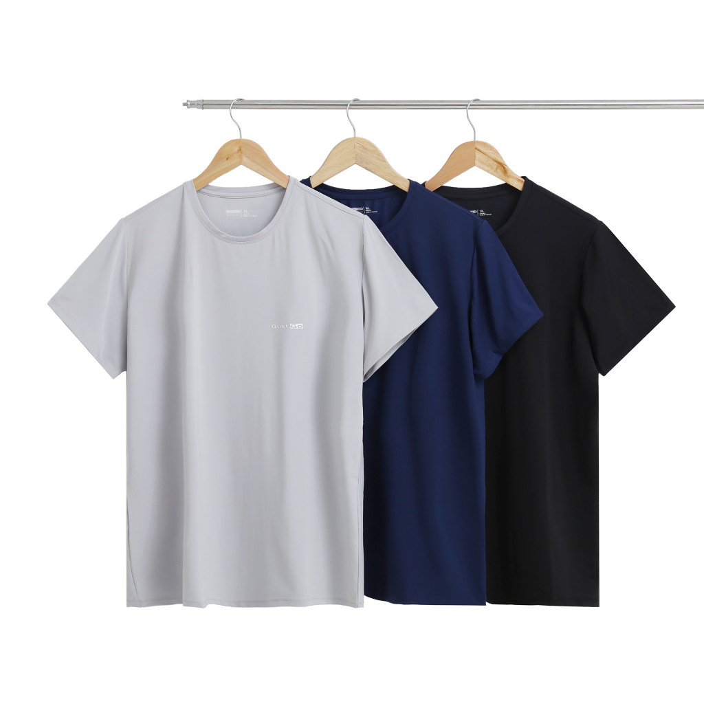Áo Thun Trơn NAM Cao Cấp GUSTGO Chất Liệu Thoáng Mát Thoải Mái - 3 màu - Chất Cotton Nam Nữ Thời Trang