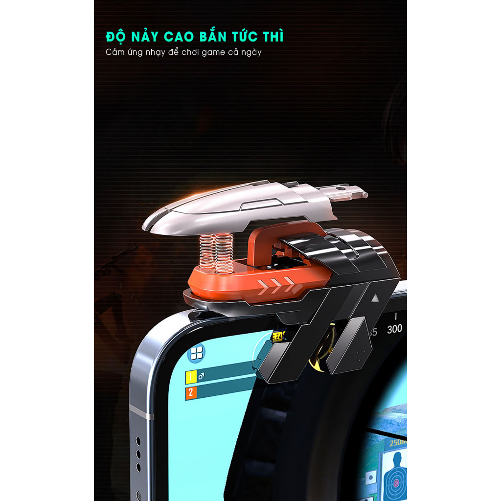 Tay cầm chơi game điện thoại MEMO AK06 gaming nút bắn cơ hỗ trợ chơi game 6 ngón ff pubg freefire cod fps - Chính hãng