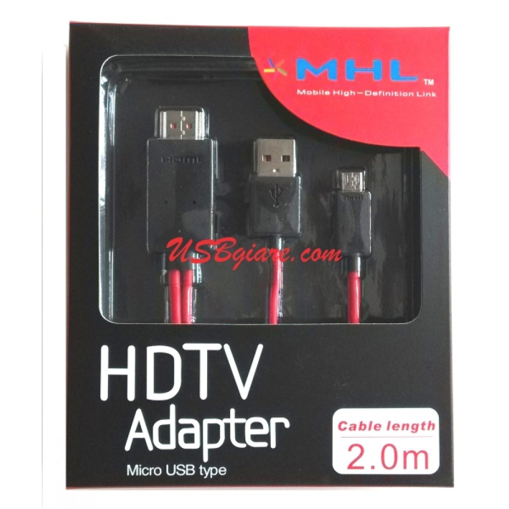 CÁP MHL MICRO USB 5 PIN SANG HDMI SAMSUNG GALAXY S2 NOTE SKY HTC LG