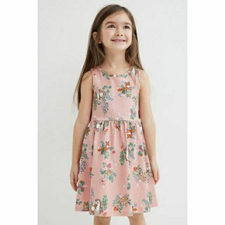 Váy cotton sát nách HM bé gái