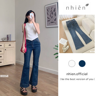 Quần jean nữ - quần jean ống loe nhienhienvintage BQ199