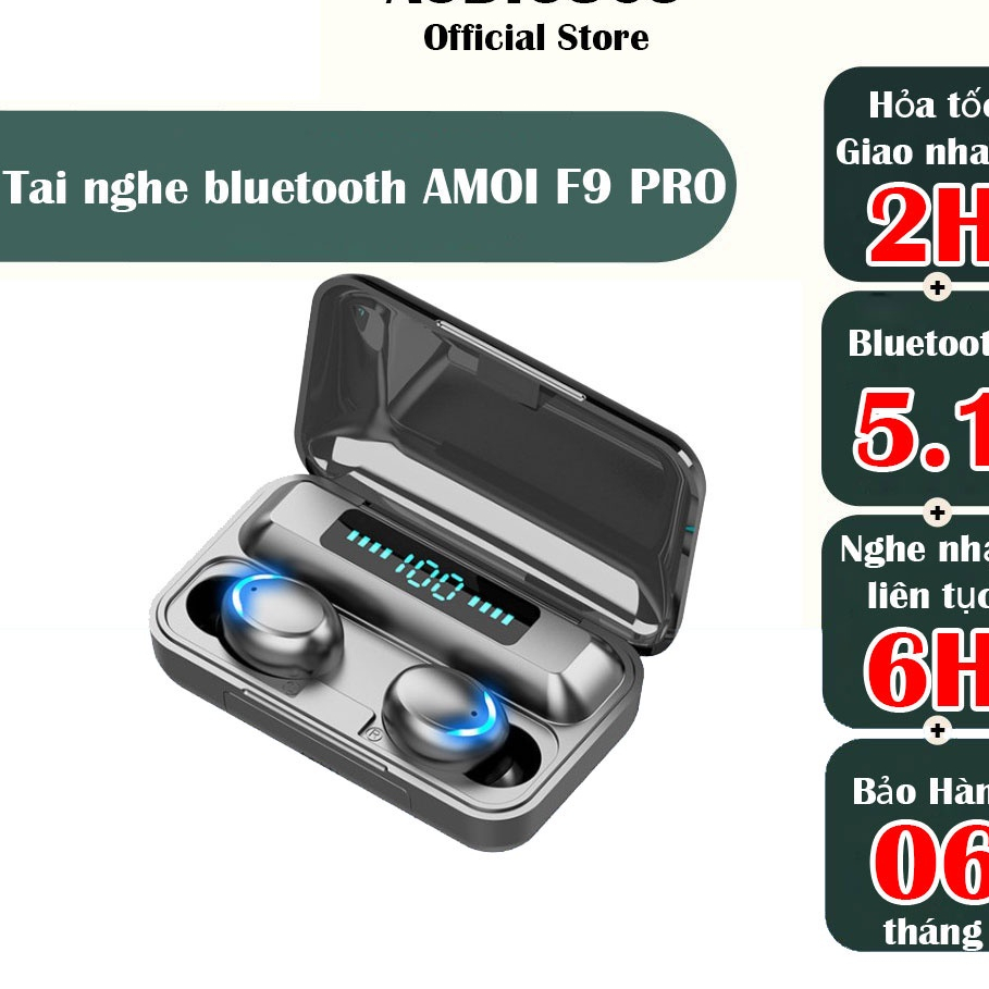Tai nghe bluetooth Amoi F9 Pro bản quốc tế, cảm biến vân tay, kiêm sạc dự phòng,pin dùng siêu lâu