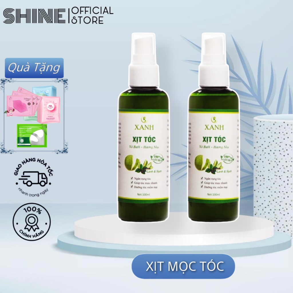 Xịt dưỡng tóc tinh dầu bưởi Xanh kích thích mọc tóc và ngăn ngừa gẫy rụng, đán bật gàu hiệu quả 100ml