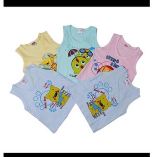 Áo ba lỗ màu sơ sinh 100% cotton