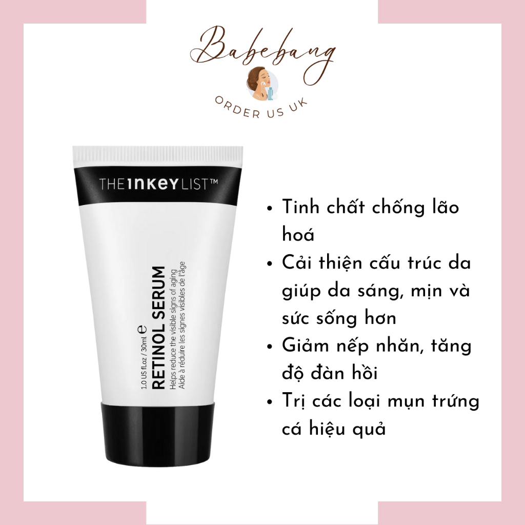 Tinh chất Retinol chống lão hóa The Inkey List Retinol Serum