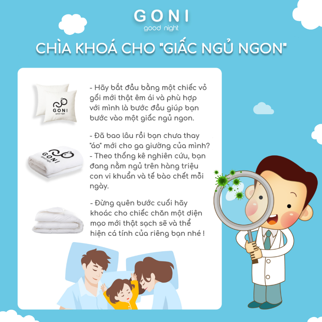 [Mã BMLT30 giảm đến 30K đơn 299K] Bộ chăn ga gối cotton tici GONI drap giường phối màu đủ size drap ga giường