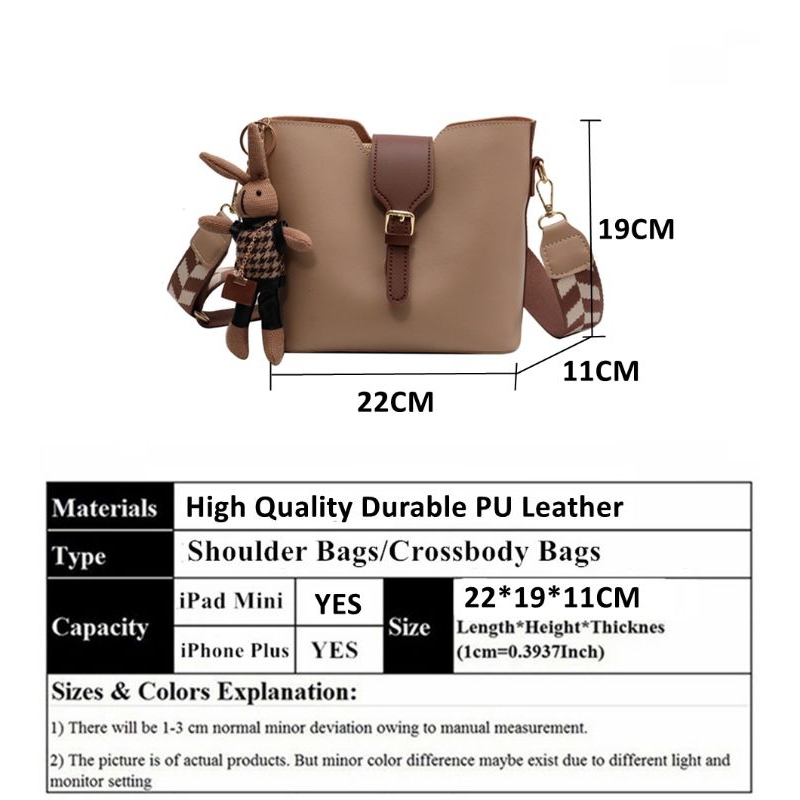 Túi đeo vai, đeo chéo HV24 da bò thật - túi nữ da bò dây bản to cao cấp